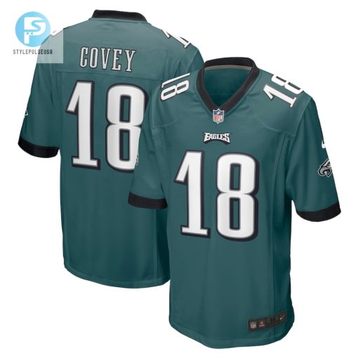 Mens Philadelphia Eagles Britain Covey Nike Midnight Green Home Game Player Jersey stylepulseusa 1