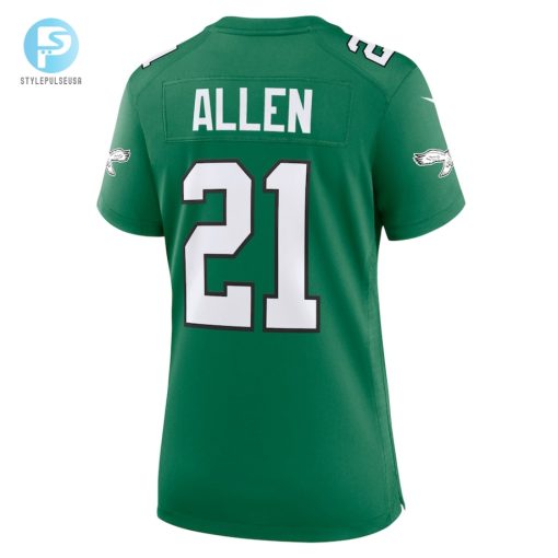 Womens Philadelphia Eagles Eric Allen Nike Kelly Green Alternate Game Jersey stylepulseusa 1 2