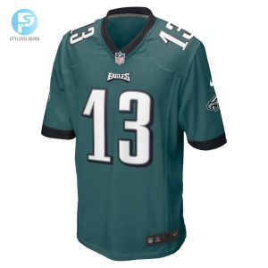 Mens Philadelphia Eagles Olamide Zaccheaus Nike Midnight Green Game Jersey stylepulseusa 1 1