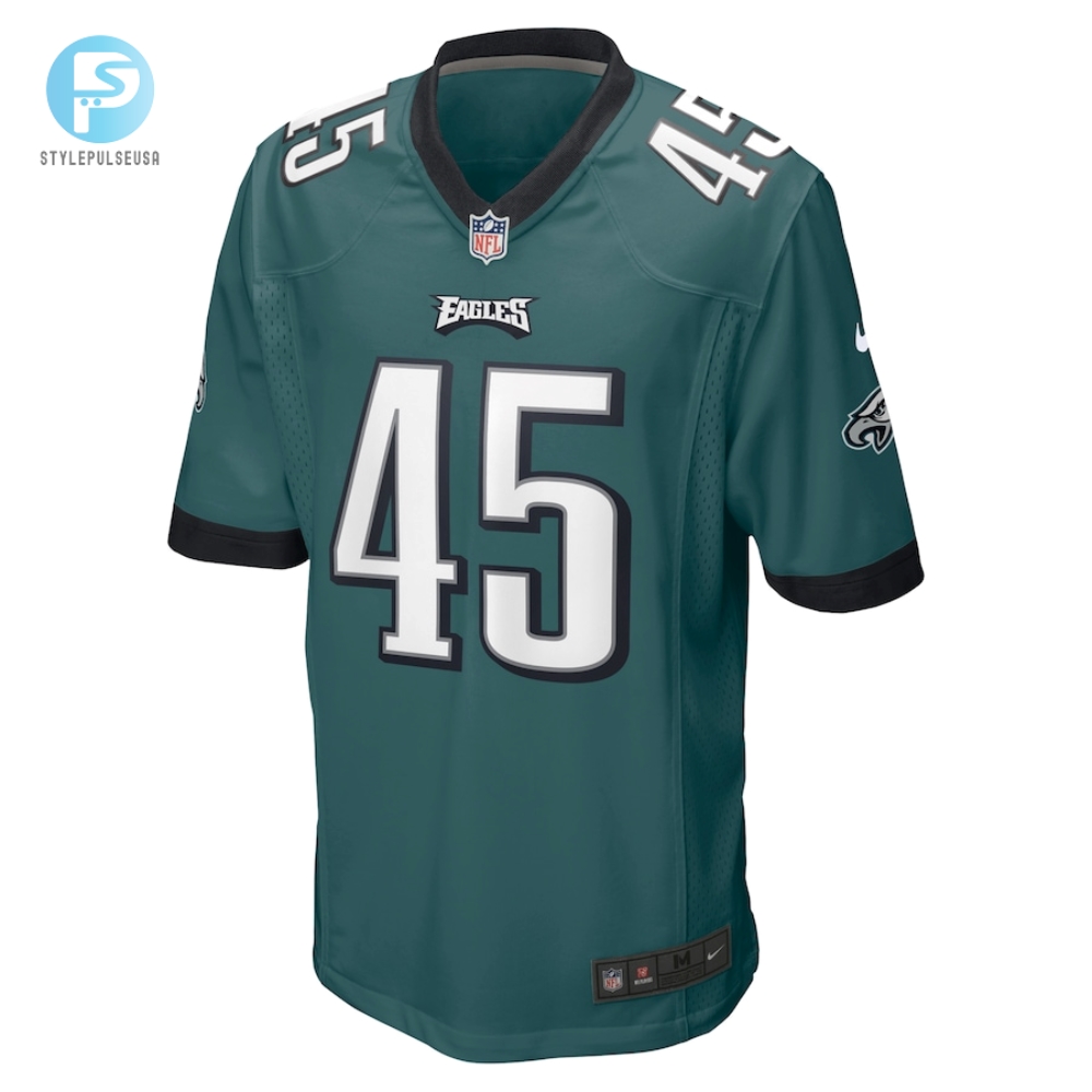 Mens Philadelphia Eagles Rick Lovato Nike Midnight Green Game Jersey 