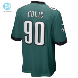 Mens Philadelphia Eagles Mike Golic Nike Midnight Green Game Retired Player Jersey stylepulseusa 1 2