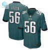 Mens Philadelphia Eagles Tyler Steen Nike Midnight Green Team Game Jersey stylepulseusa 1