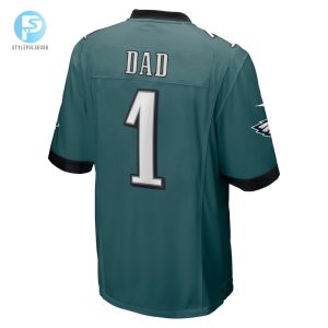 Mens Philadelphia Eagles Number 1 Dad Nike Midnight Green Game Jersey stylepulseusa 1 2