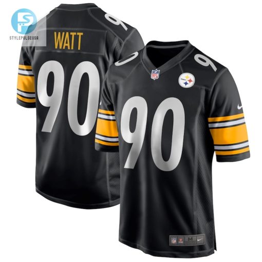 Mens Pittsburgh Steelers T.J. Watt Nike Black Game Jersey stylepulseusa 1