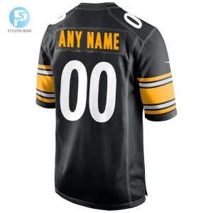 Mens Pittsburgh Steelers Nike Black Custom Game Jersey stylepulseusa 1 2