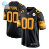 Mens Pittsburgh Steelers Nike Black Alternate Custom Game Jersey stylepulseusa 1