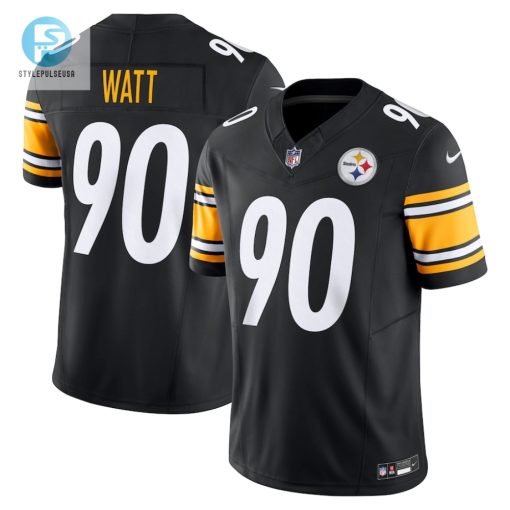 Mens Pittsburgh Steelers T.J. Watt Nike Black Vapor F.U.S.E. Limited Jersey stylepulseusa 1