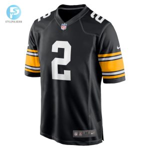 Mens Pittsburgh Steelers Justin Fields Nike Black Alternate Game Jersey stylepulseusa 1 2