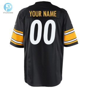 Youth Pittsburgh Steelers Nike Black Custom Game Jersey stylepulseusa 1 2