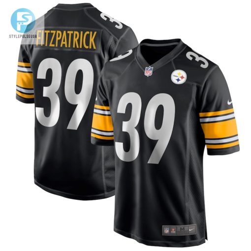 Mens Pittsburgh Steelers Minkah Fitzpatrick Nike Black Game Jersey stylepulseusa 1