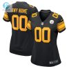 Womens Pittsburgh Steelers Nike Black Alternate Custom Game Jersey stylepulseusa 1