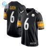 Mens Pittsburgh Steelers Patrick Queen Nike Black Game Player Jersey stylepulseusa 1