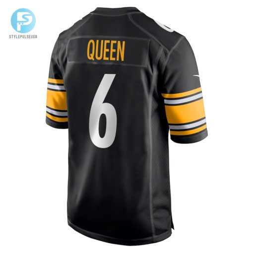Mens Pittsburgh Steelers Patrick Queen Nike Black Game Player Jersey stylepulseusa 1 2