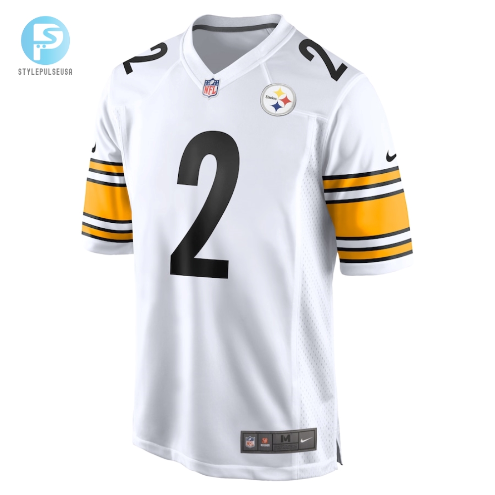 Mens Pittsburgh Steelers Justin Fields Nike White Game Jersey 