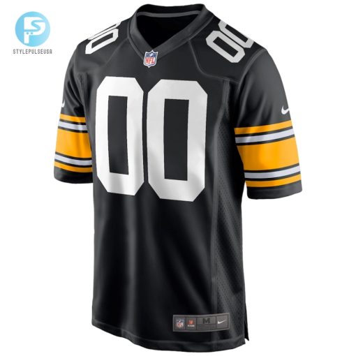 Mens Pittsburgh Steelers Nike Black Alternate Custom Game Jersey stylepulseusa 1 4