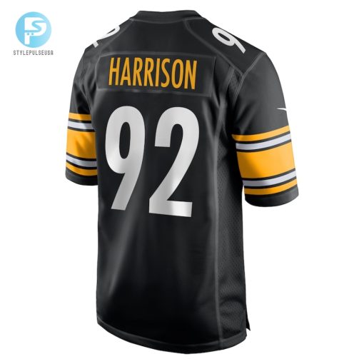 Mens Pittsburgh Steelers James Harrison Nike Black Retired Game Jersey stylepulseusa 1 2