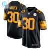 Mens Pittsburgh Steelers Jaylen Warren Nike Black Alternate Game Jersey stylepulseusa 1