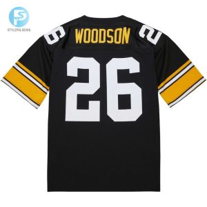 Mens Pittsburgh Steelers 1988 Rod Woodson Mitchell Ness Black Authentic Throwback Retired Player Jersey stylepulseusa 1 2