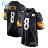 Mens Pittsburgh Steelers Kenny Pickett Nike Black Player Game Jersey stylepulseusa 1