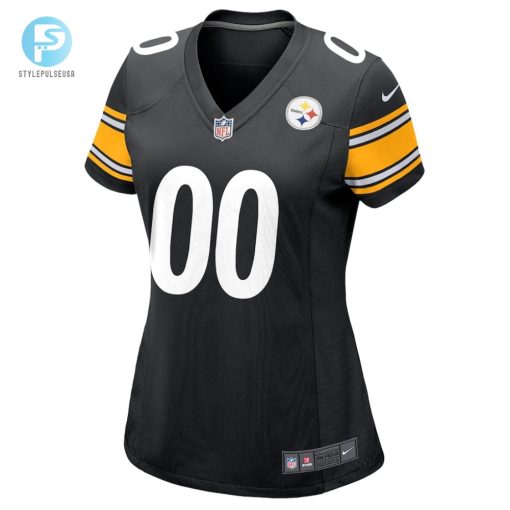 Womens Nike Black Pittsburgh Steelers Custom Game Jersey stylepulseusa 1 1