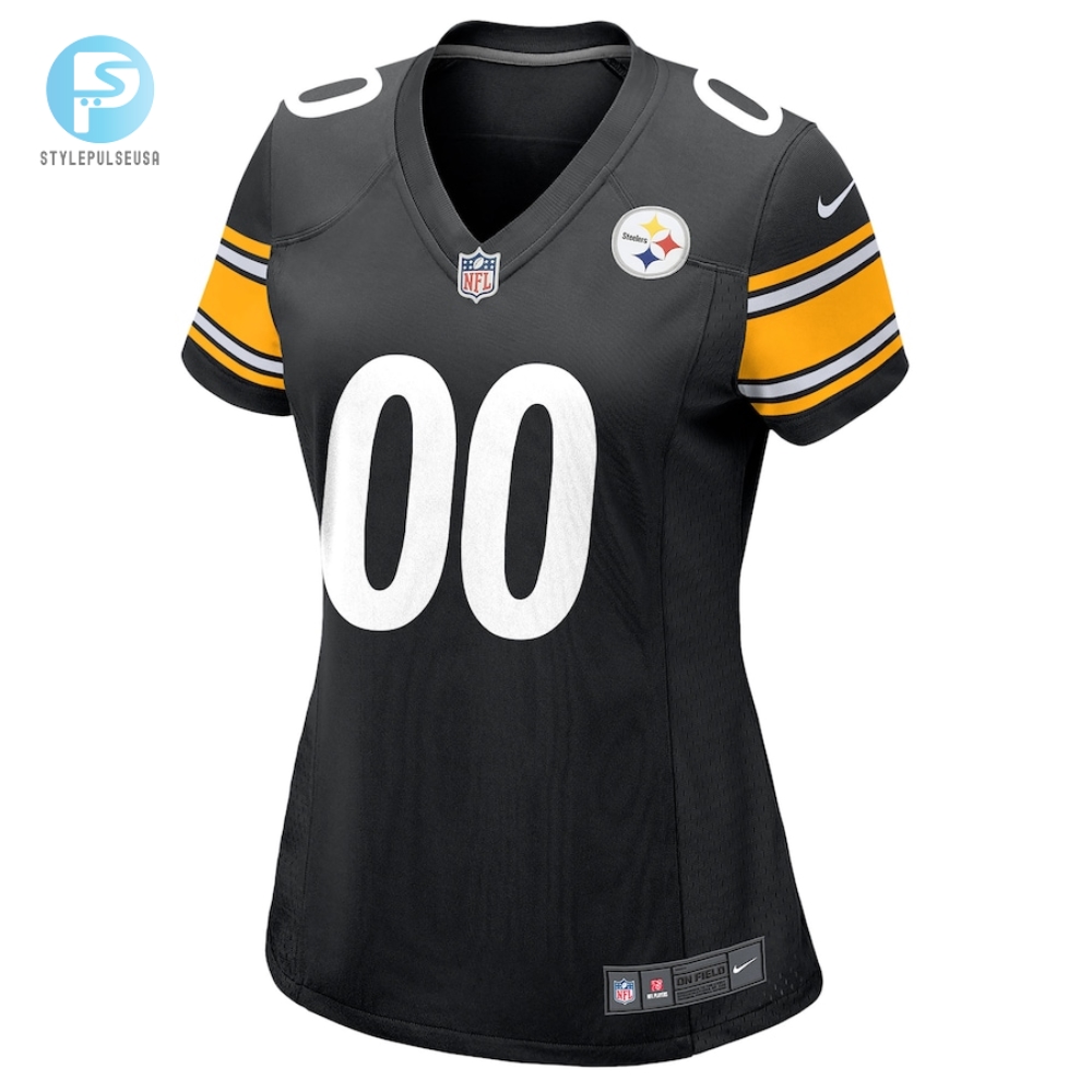 Womens Nike Black Pittsburgh Steelers Custom Game Jersey 