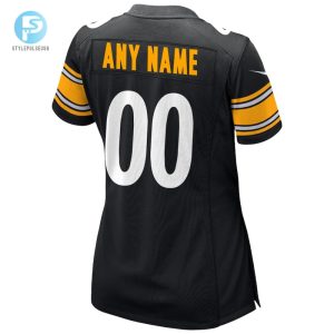 Womens Nike Black Pittsburgh Steelers Custom Game Jersey stylepulseusa 1 2