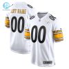 Mens Pittsburgh Steelers Nike White Game Custom Jersey stylepulseusa 1