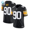 Mens Pittsburgh Steelers T.J. Watt Nike Black Vapor F.U.S.E. Limited Jersey stylepulseusa 1 3