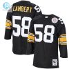 Mens Pittsburgh Steelers 1975 Jack Lambert Mitchell Ness Black Authentic Throwback Retired Player Jersey stylepulseusa 1