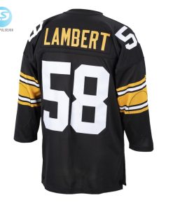 Mens Pittsburgh Steelers 1975 Jack Lambert Mitchell Ness Black Authentic Throwback Retired Player Jersey stylepulseusa 1 2