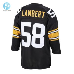 Mens Pittsburgh Steelers 1975 Jack Lambert Mitchell Ness Black Authentic Throwback Retired Player Jersey stylepulseusa 1 2