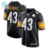 Mens Pittsburgh Steelers Troy Polamalu Nike Black Retired Player Game Jersey stylepulseusa 1