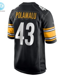 Mens Pittsburgh Steelers Troy Polamalu Nike Black Retired Player Game Jersey stylepulseusa 1 2