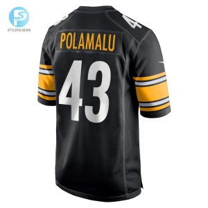 Mens Pittsburgh Steelers Troy Polamalu Nike Black Retired Player Game Jersey stylepulseusa 1 2