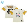 Mens Pittsburgh Steelers Troy Polamalu Mitchell Ness Cream Chainstitch Legacy Jersey stylepulseusa 1