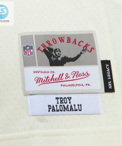 Mens Pittsburgh Steelers Troy Polamalu Mitchell Ness Cream Chainstitch Legacy Jersey stylepulseusa 1 4