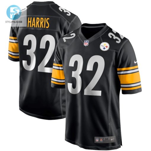 Mens Pittsburgh Steelers Franco Harris Nike Black Game Retired Player Jersey stylepulseusa 1