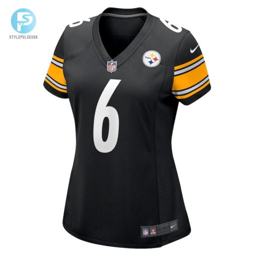 Womens Pittsburgh Steelers Patrick Queen Nike Black Game Player Jersey stylepulseusa 1 1