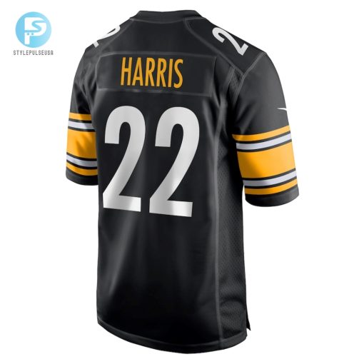 Mens Pittsburgh Steelers Najee Harris Nike Black Game Jersey stylepulseusa 1 2