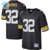 Mens Pittsburgh Steelers Franco Harris Mitchell Ness Black Legacy Replica Jersey stylepulseusa 1