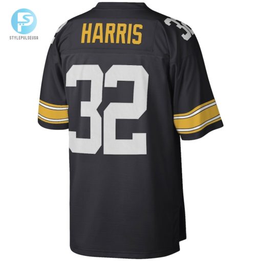 Mens Pittsburgh Steelers Franco Harris Mitchell Ness Black Legacy Replica Jersey stylepulseusa 1 2