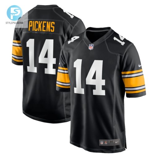Mens Pittsburgh Steelers George Pickens Nike Black Alternate Game Player Jersey stylepulseusa 1