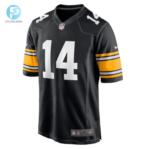 Mens Pittsburgh Steelers George Pickens Nike Black Alternate Game Player Jersey stylepulseusa 1 1