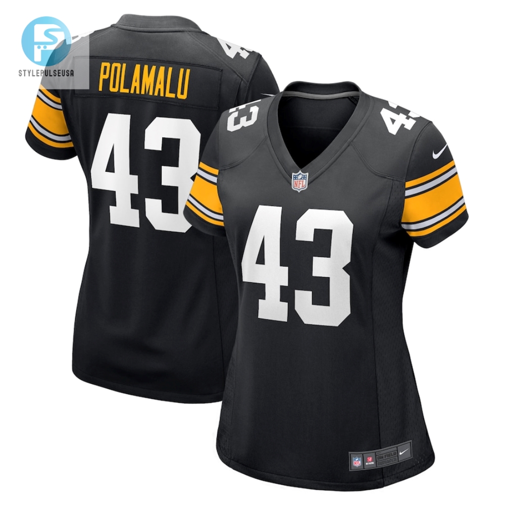 Womens Pittsburgh Steelers Troy Polamalu Nike Black Retired Player Jersey stylepulseusa 1