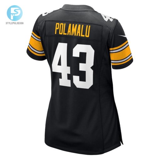 Womens Pittsburgh Steelers Troy Polamalu Nike Black Retired Player Jersey stylepulseusa 1 2