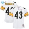Youth Pittsburgh Steelers Troy Polamalu Mitchell Ness White 2005 Retired Player Legacy Jersey stylepulseusa 1