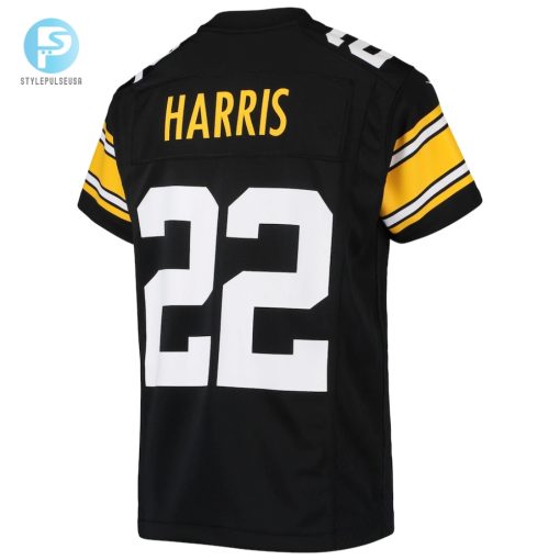 Youth Pittsburgh Steelers Najee Harris Nike Black Game Jersey stylepulseusa 1 2