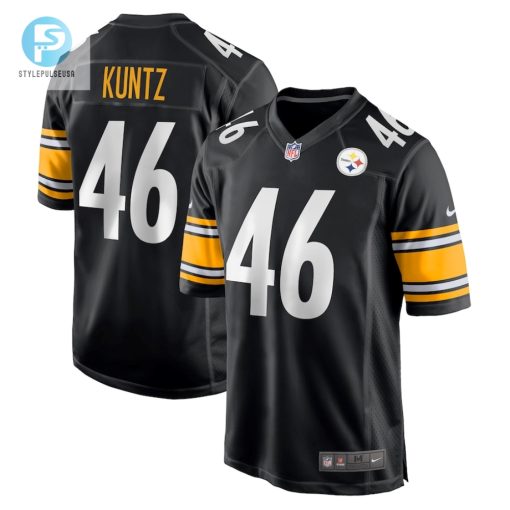 Mens Pittsburgh Steelers Christian Kuntz Nike Black Game Jersey stylepulseusa 1