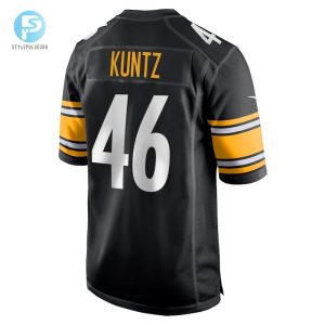 Mens Pittsburgh Steelers Christian Kuntz Nike Black Game Jersey stylepulseusa 1 2