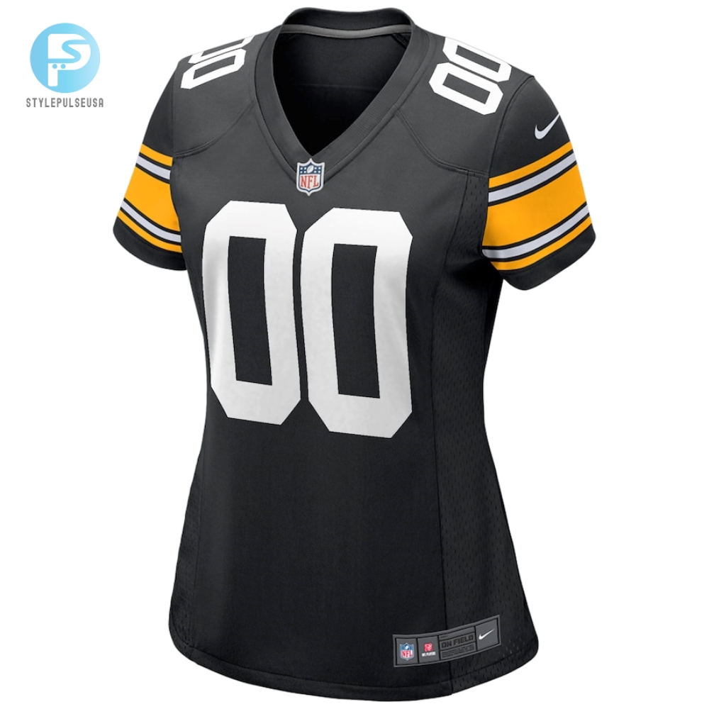 Womens Nike Black Pittsburgh Steelers Alternate Custom Game Jersey 